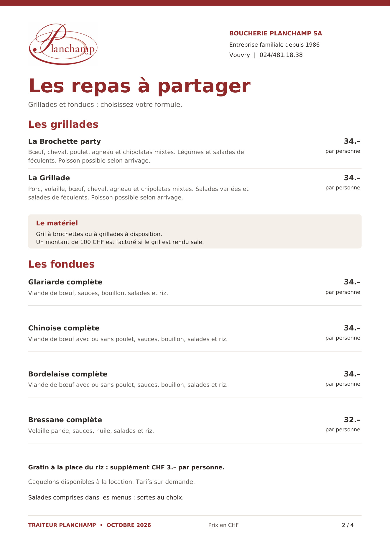 Carte traiteur clients — page 2 sur 4