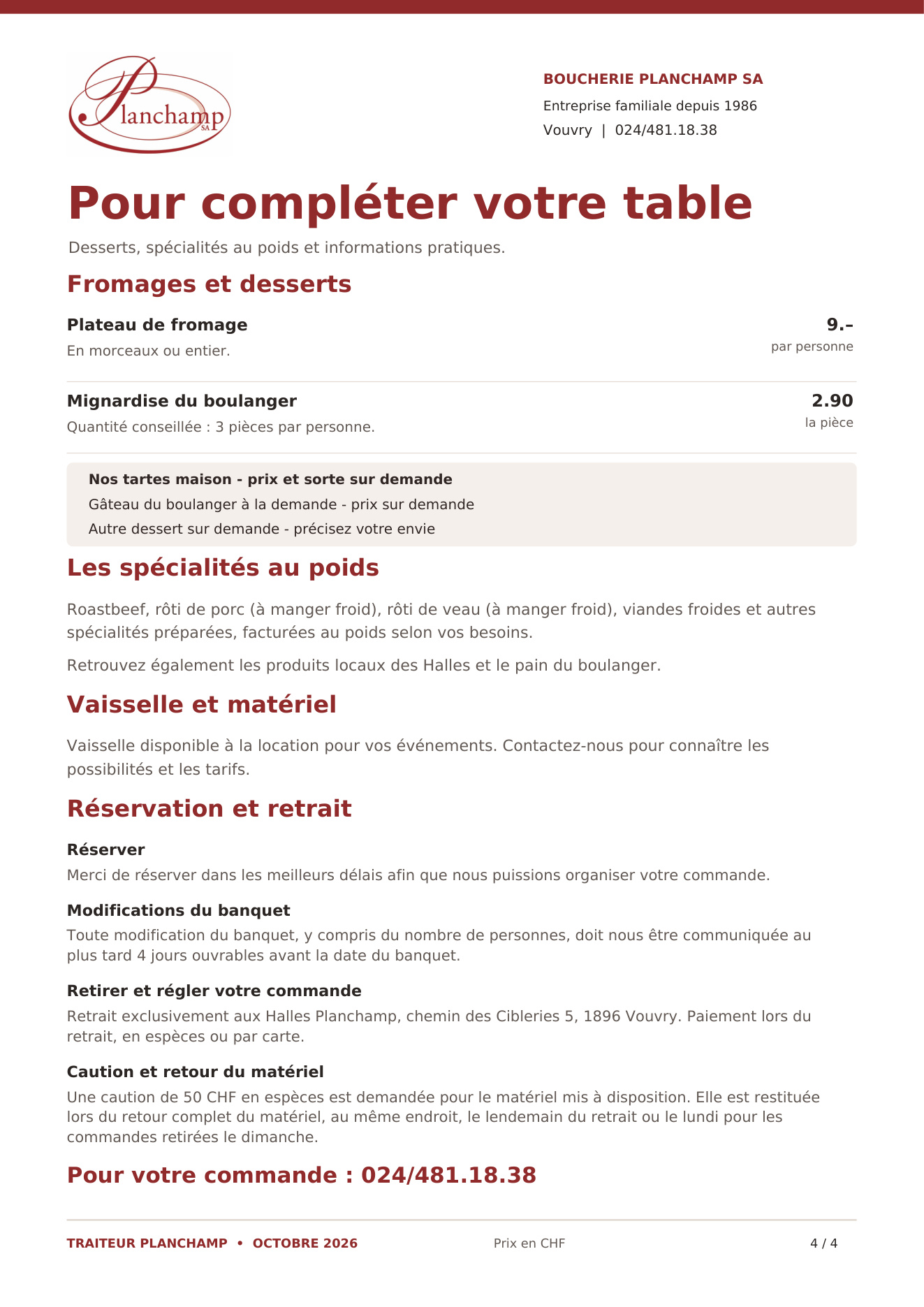 Carte traiteur clients — page 4 sur 4